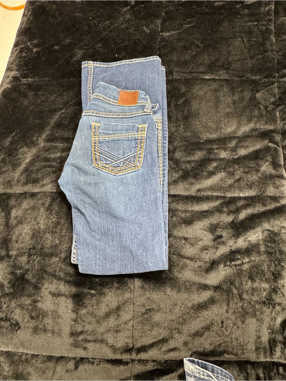 Women’s Blue Denim Jeans with Contrast Stitching